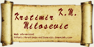 Krstimir Milošević vizit kartica